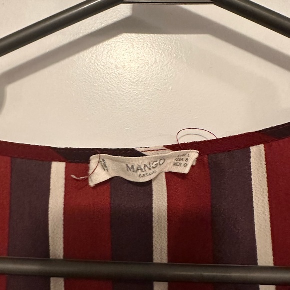 MANGO | striped formal top | US 8 large - Picture 2 of 2